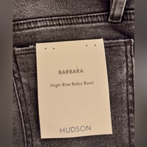 Hudson Jeans NWT Sz 25 High-Rise Barbara Baby Boot in Black Sand - Picture 3 of 7